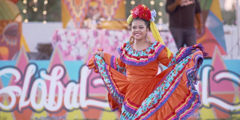 Girl dressed in cultural attire.