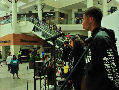 SAYS Spoken Word Event - performers on stage