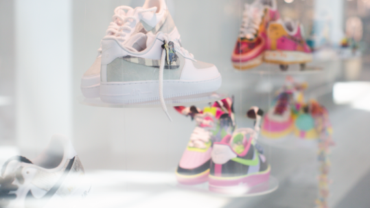 Keia Kodama's "Future is Sneakers" activation display.