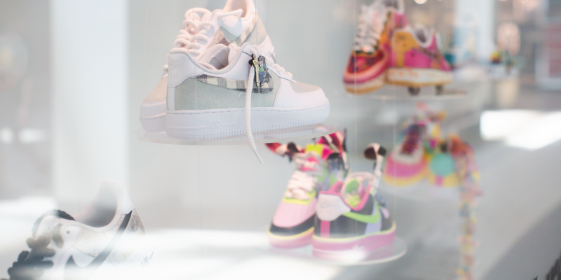 Keia Kodama's "Future is Sneakers" activation display.